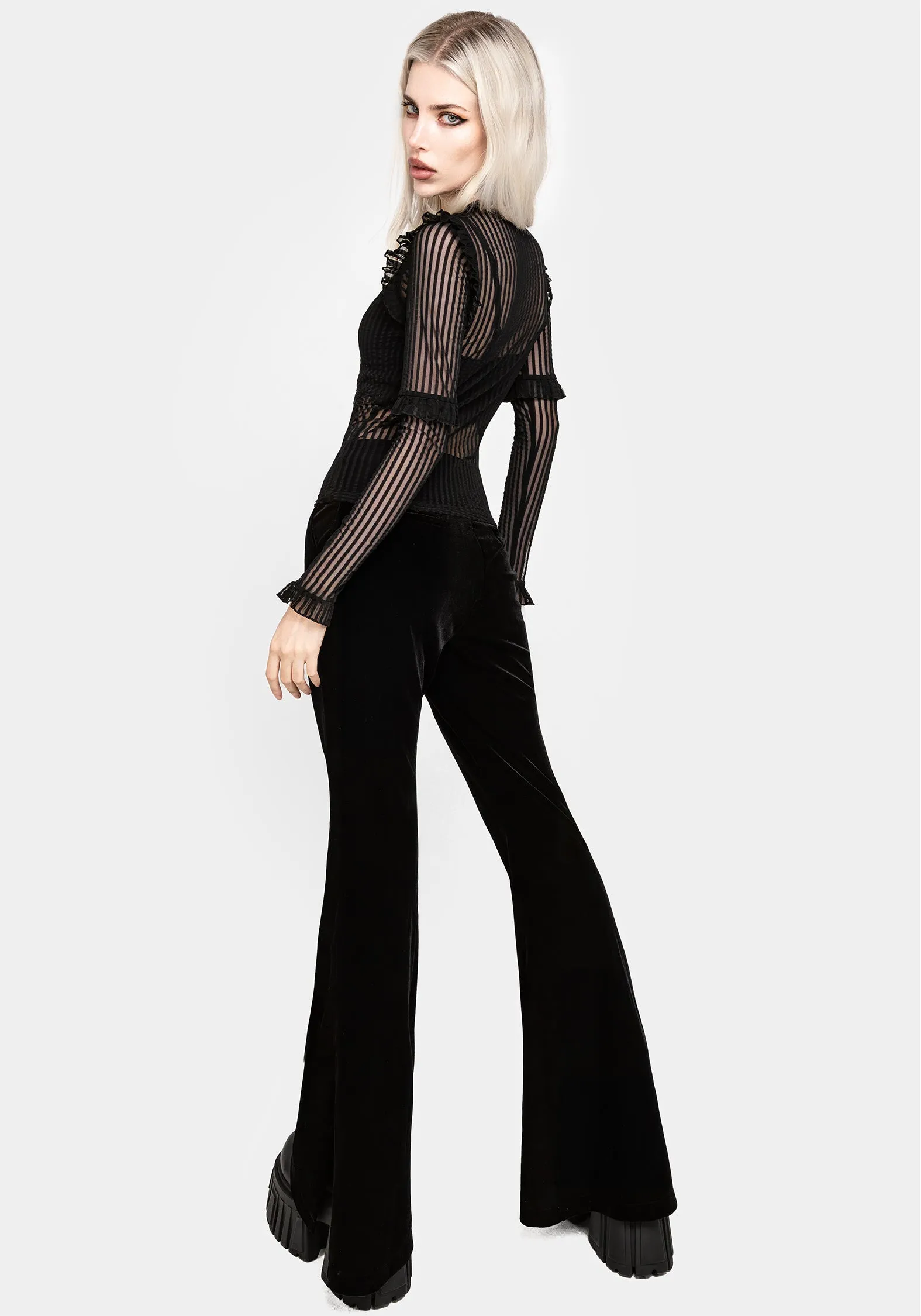 Affordable Mourning Ruffle Top