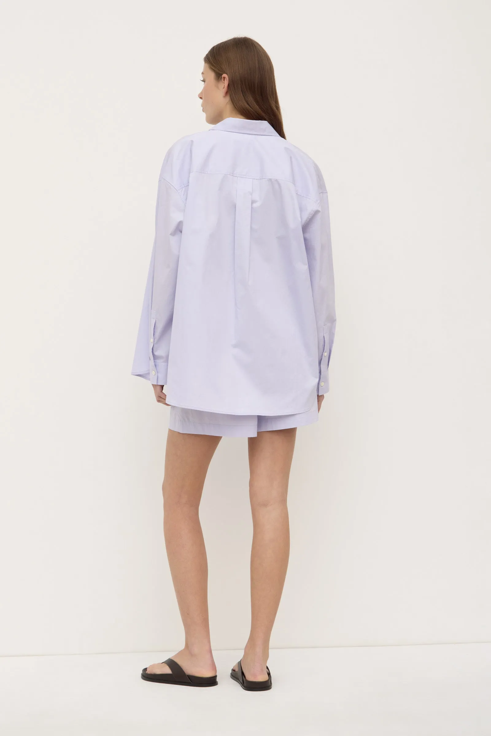 Streamlined Design Multi Pocket Utility Marigold Poplin Shirt