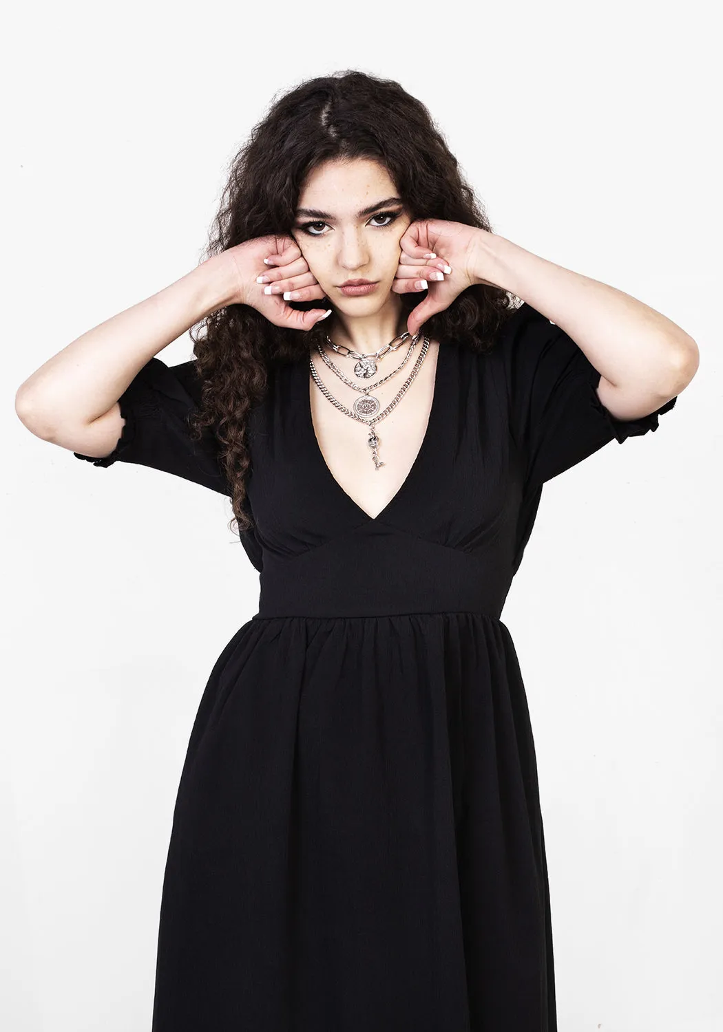 Sleek Volume DIVINATION TEXTURED MIDI DRESS