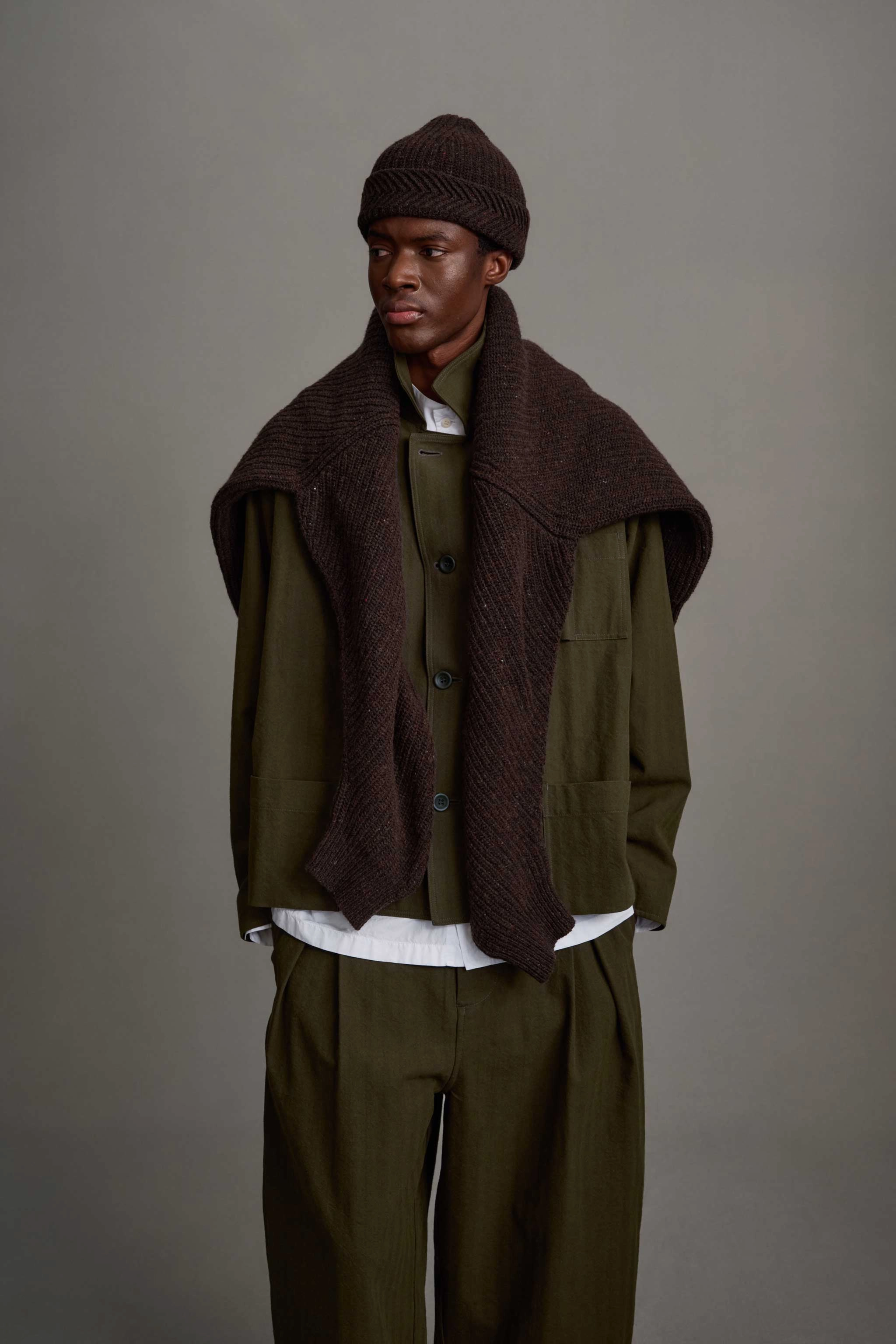 THE COOK JACKET / HERRINGBONE SUITING HEATH Multi Pocket Advanced Insulation