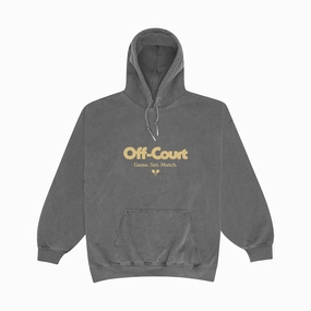 Vice 84 'Off-Court GSM' Vintage Washed Hoodie - Charcoal Raccoon like Parade wear