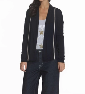 Eco Friendly Material Comfy and Cozy Women's Brooklyn Drape Cardigan In Navy