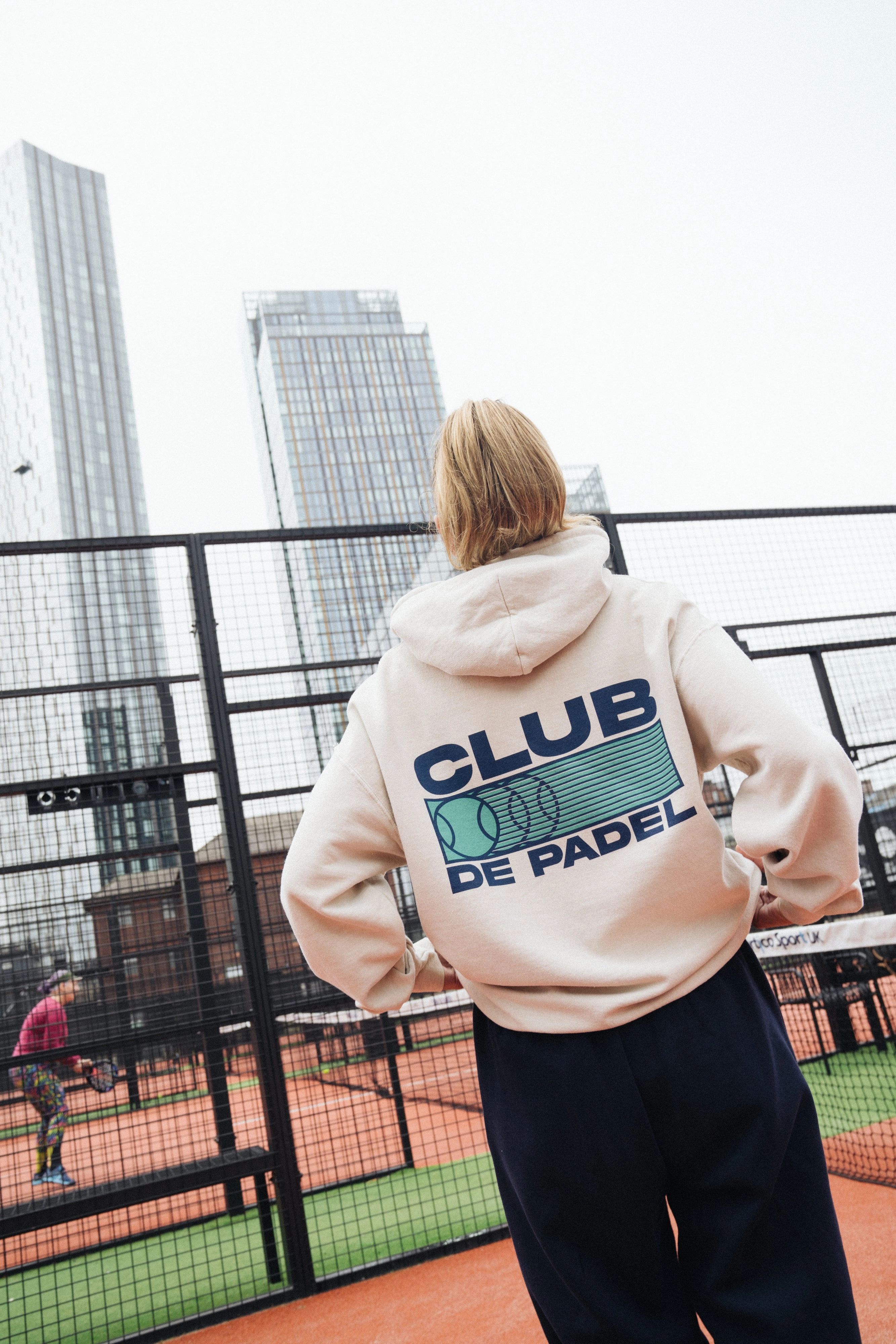 Club de Padel 'Heritage' Vintage Washed Hoodie - Cream Travel Buddy