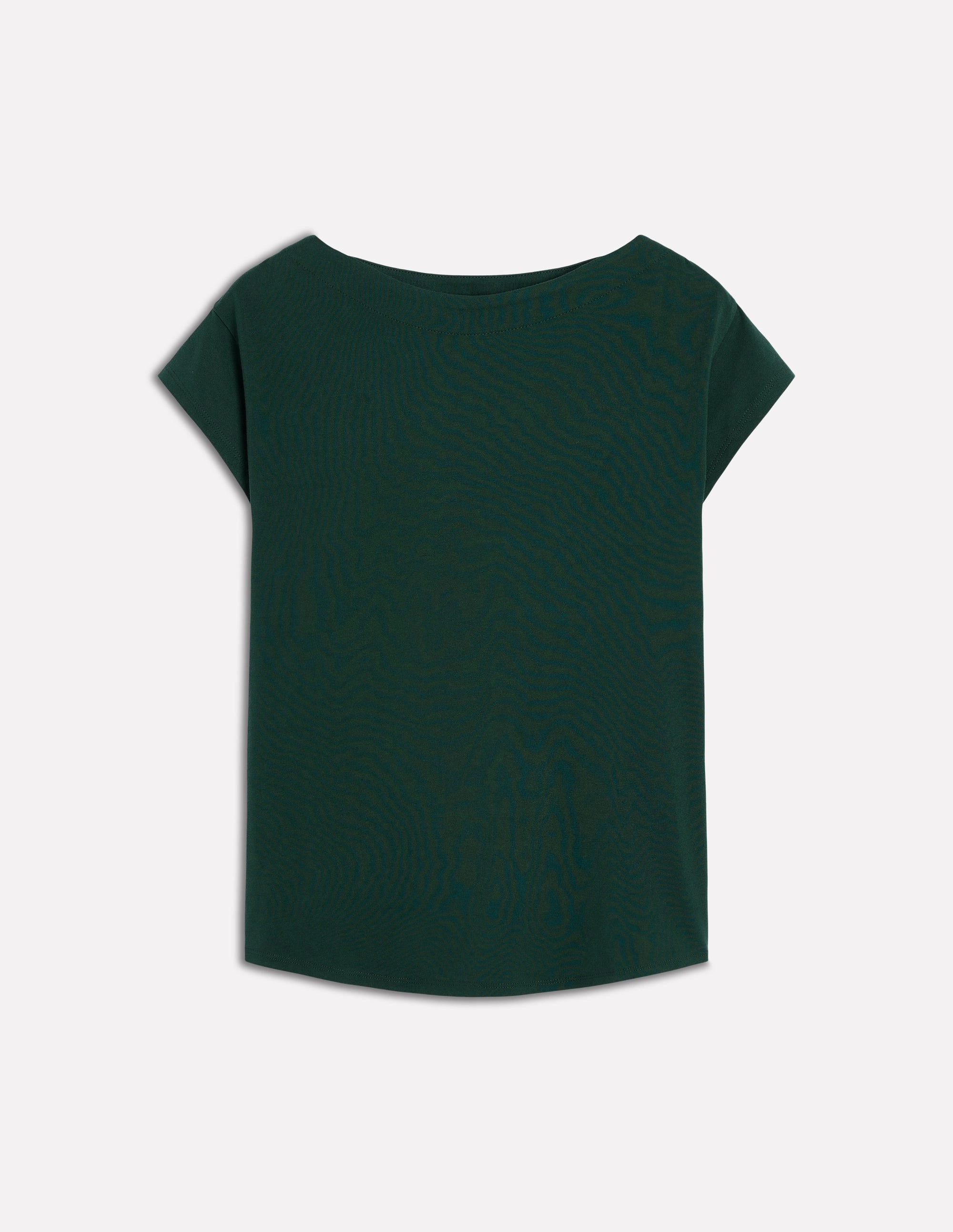 FlexibleCuff Moisture Wicking Technology Supersoft Boat Neck T-Shirt-Green Pine