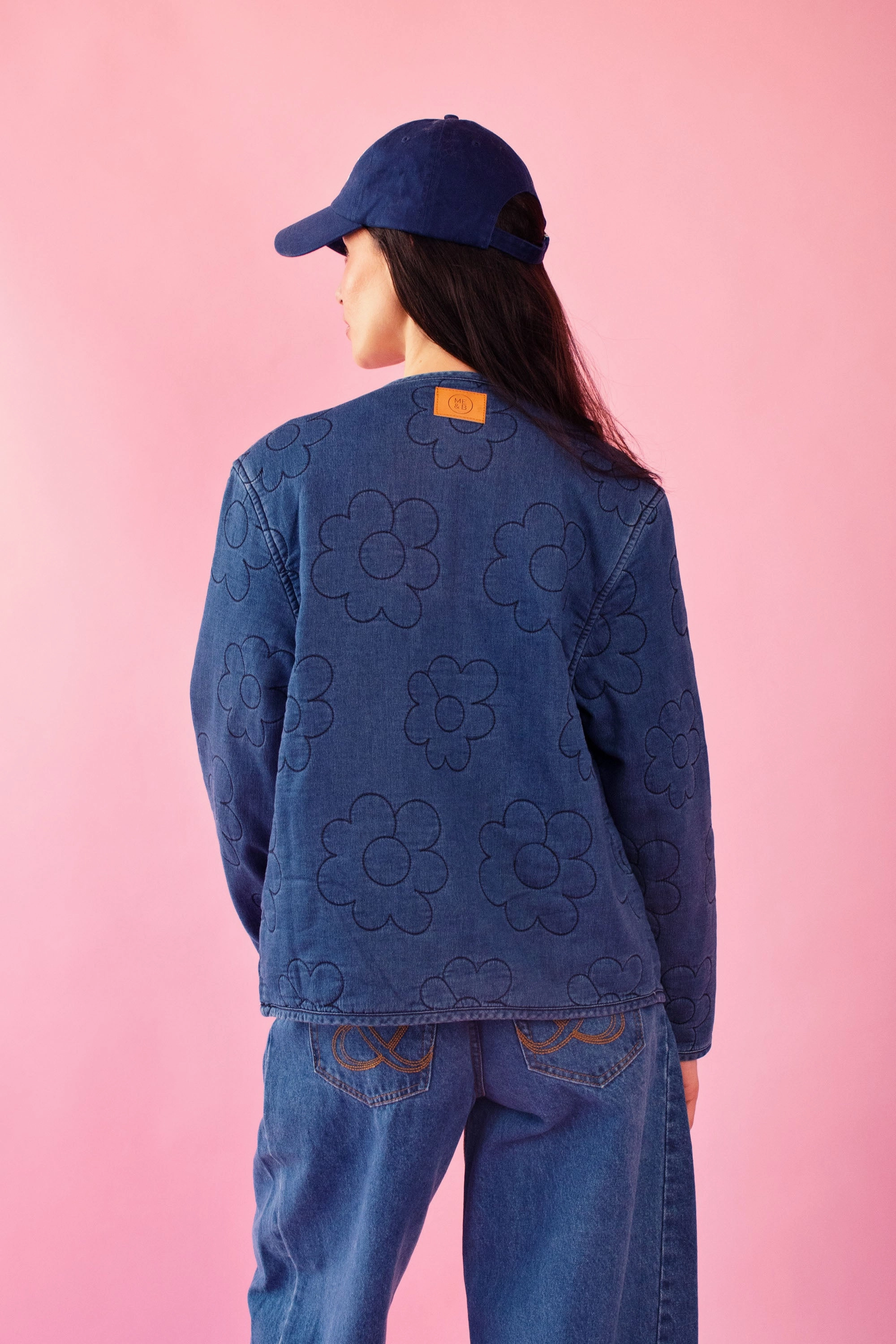 Daisy Quilted Knit Collarless Puffer Waist String