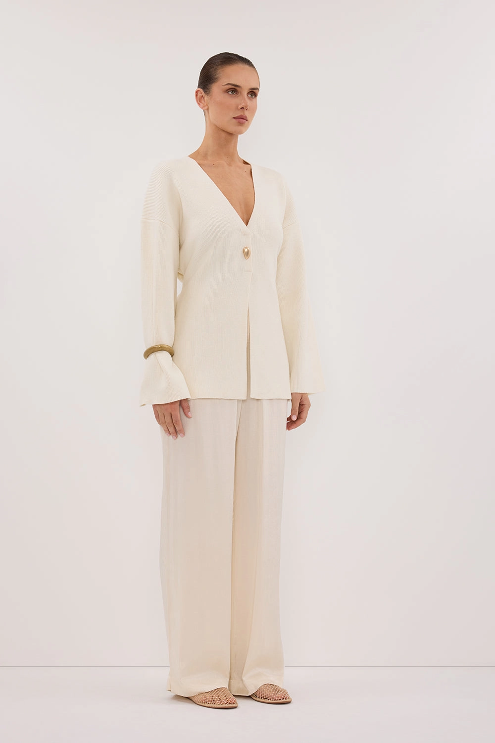 Layered Style MONICA CREAM SATIN PANT