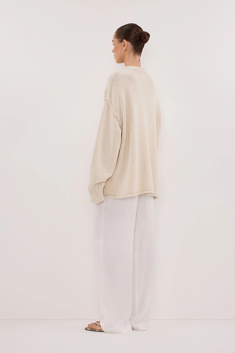 MoistureWickingLining MONICA WHITE SATIN PANT