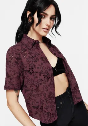 Morgana Cotton Broderie Button Up Shirt Networking Session