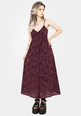 Floral-Pattern Casual Days Morgana Cotton Broderie Cami Midaxi Dress