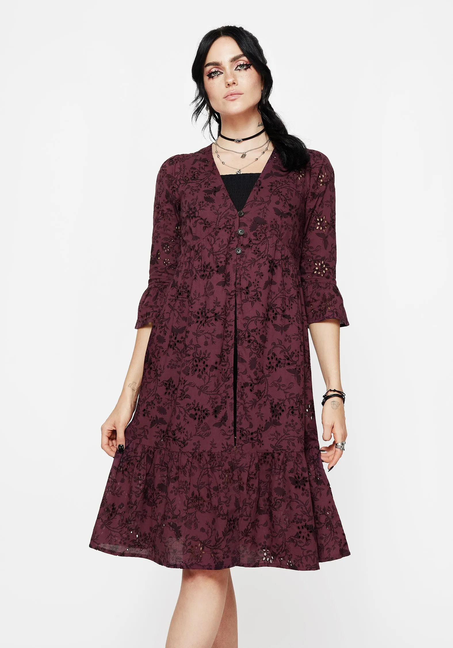 Morgana Cotton Broderie Overdress Smart Layer Formal Choice