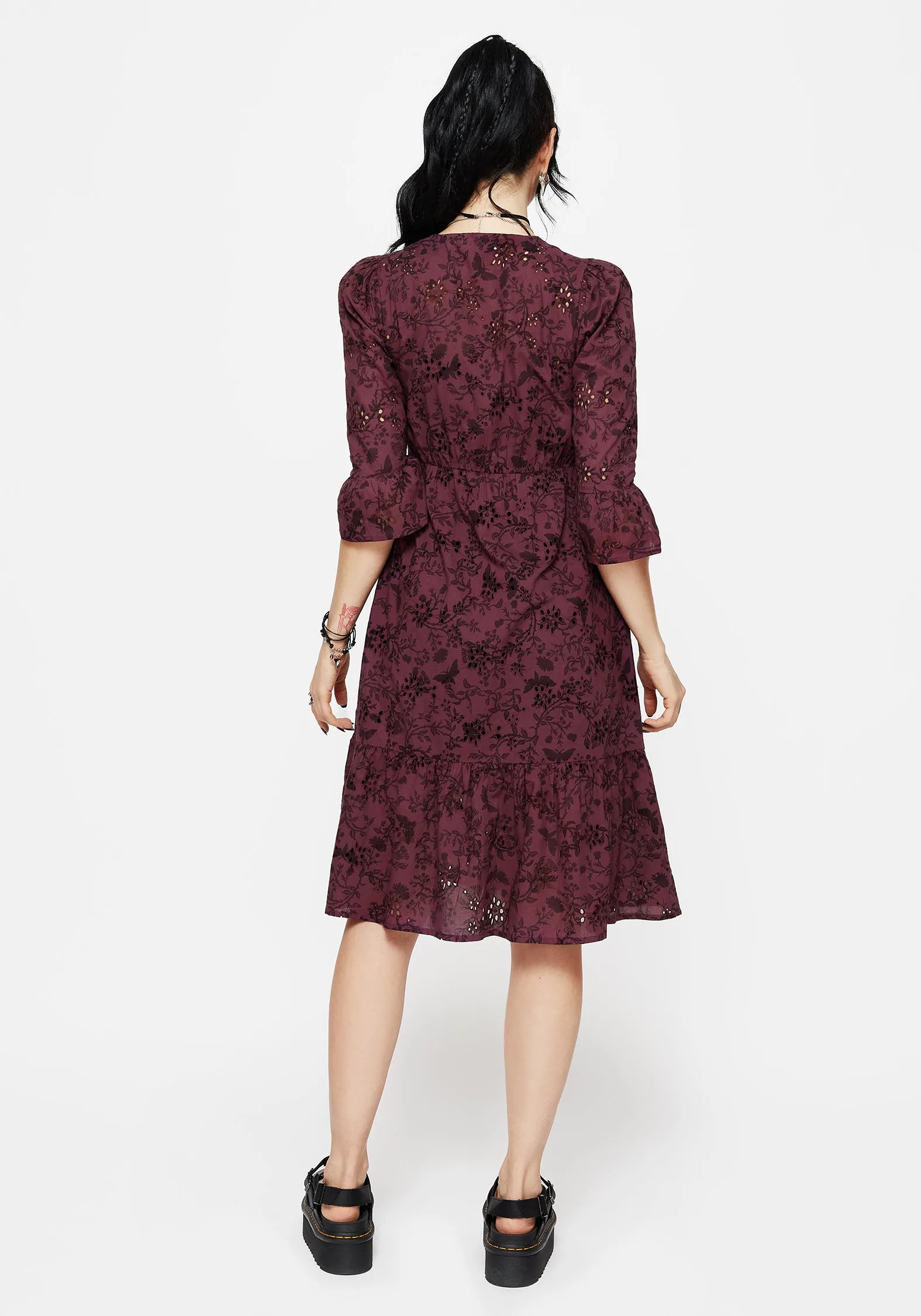 FlatlockSeam Soft Layers Morgana Cotton Broderie Overdress