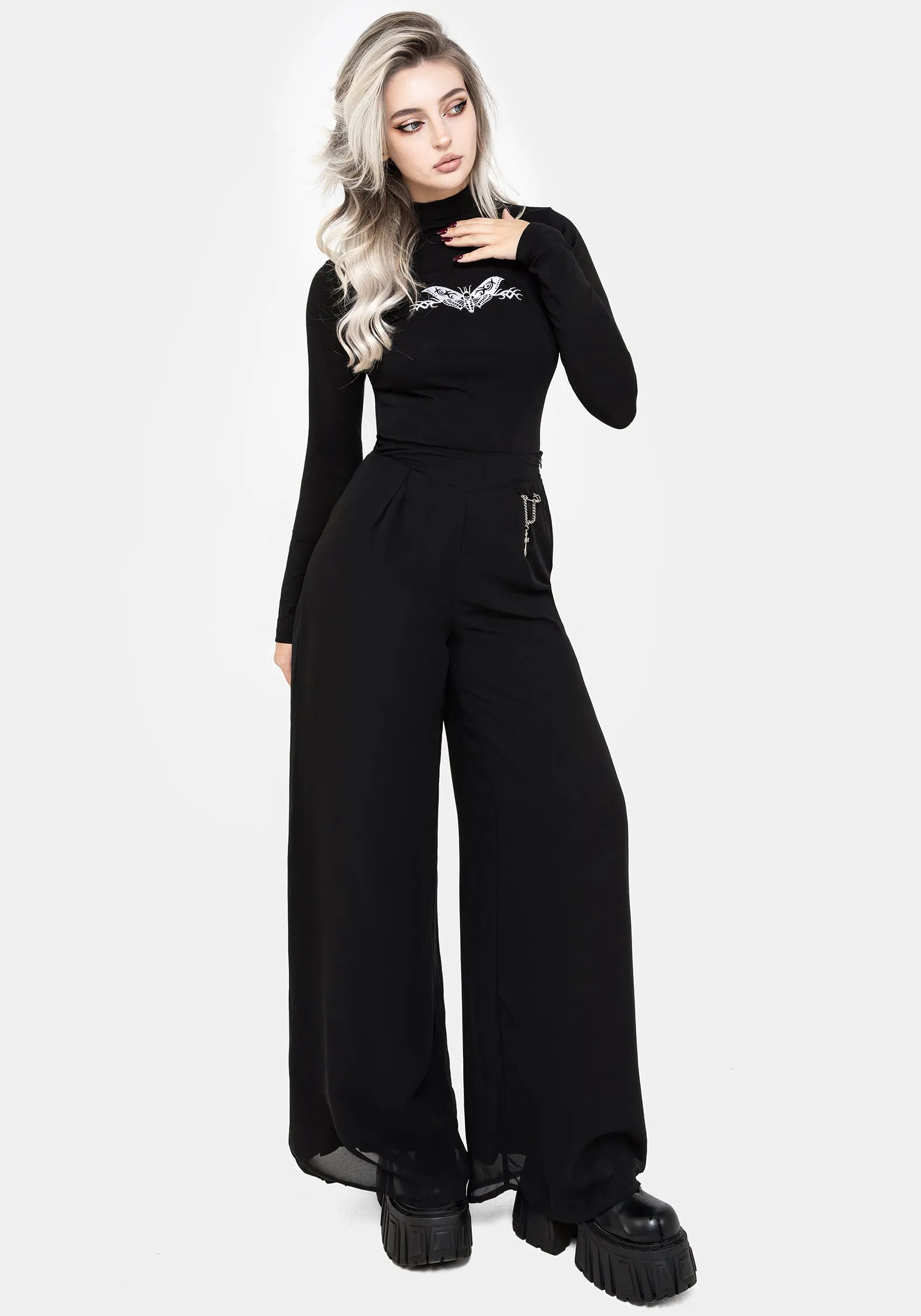 Morta High Neck Jersey Bodysuit Silky Refurbish