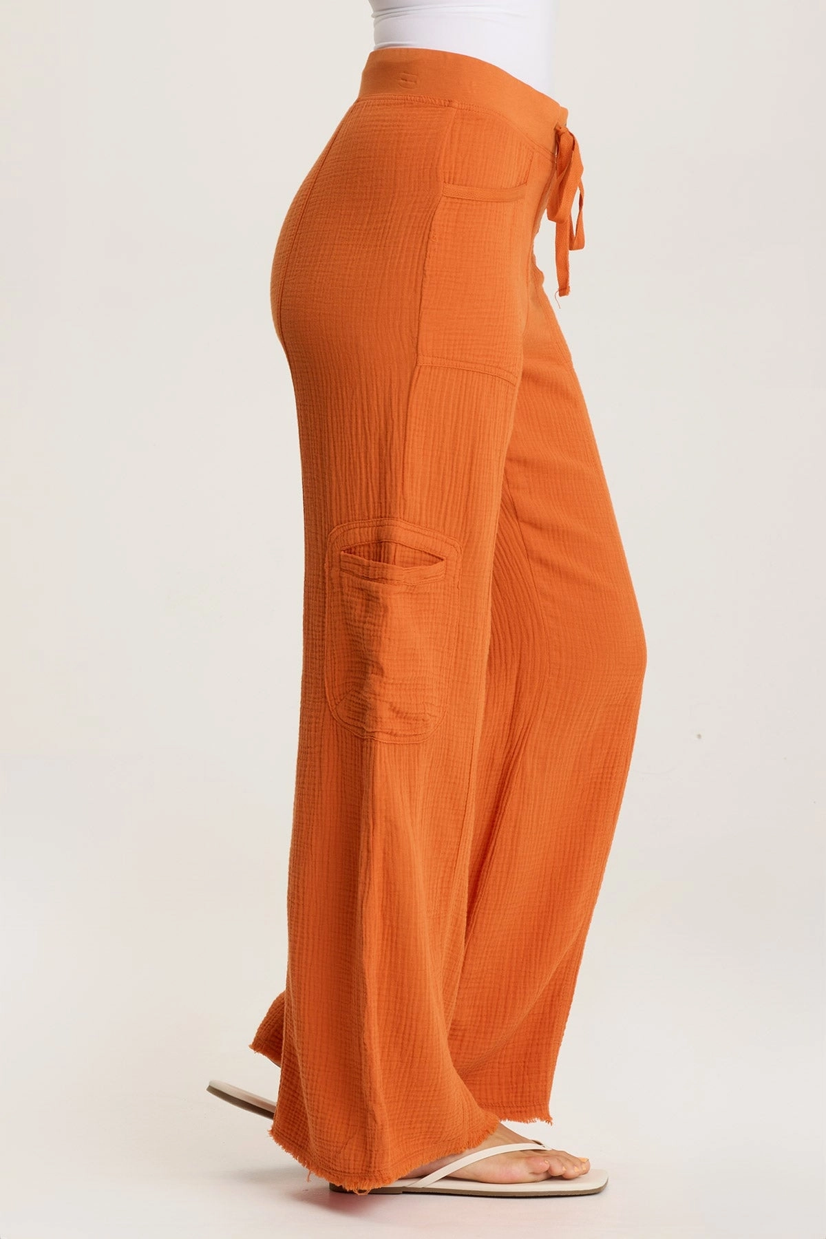 Comfy Wardrobe Rizal Gauze Pocket Flare Pant