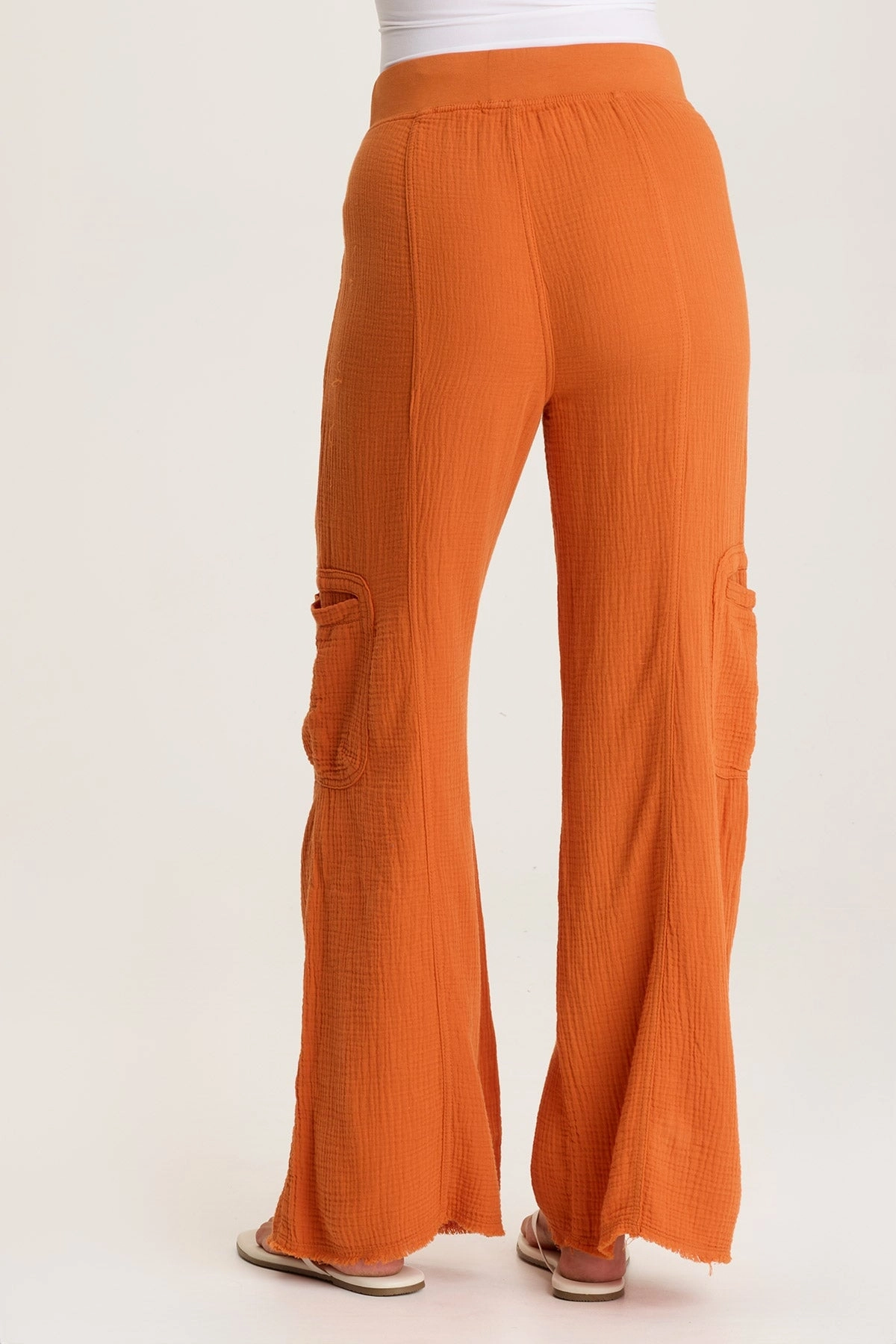 Easy Fit Rizal Gauze Pocket Flare Pant