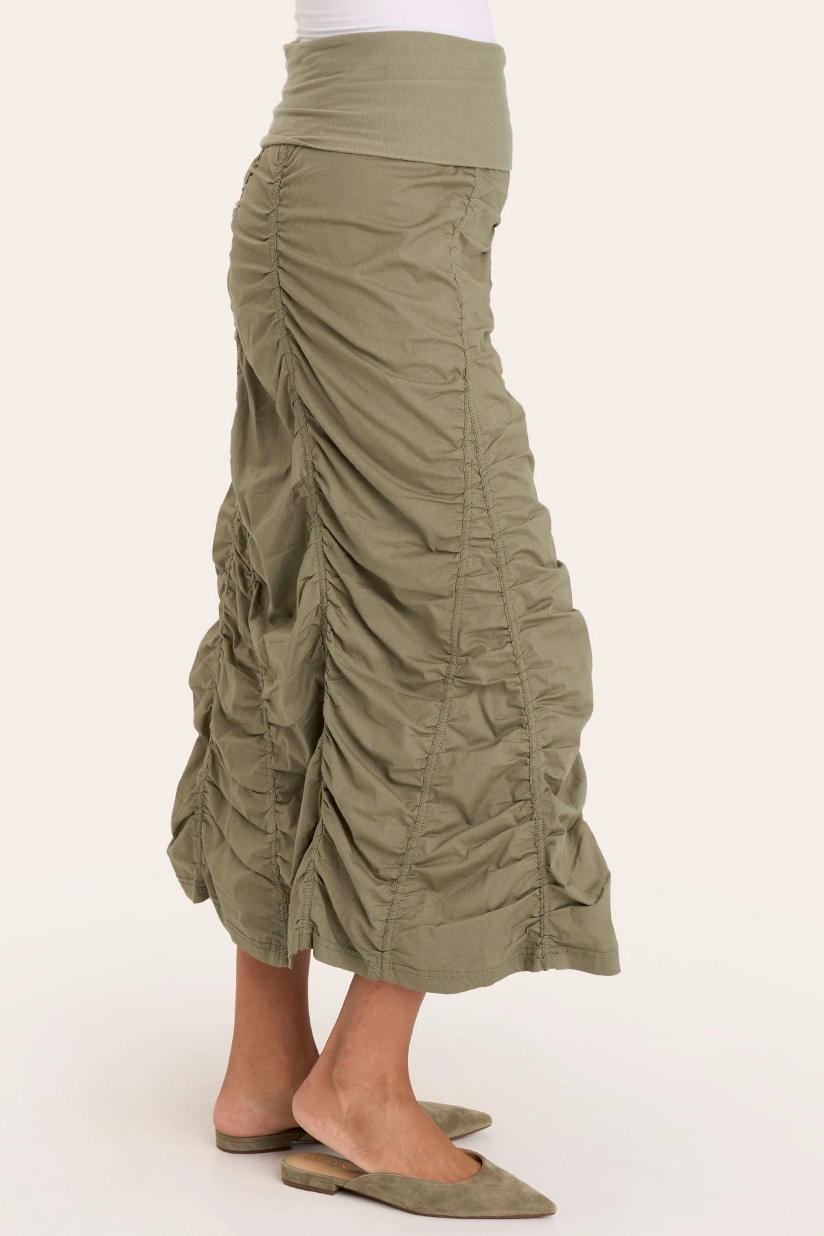 Patchwork Design Gored Peasant Skirt