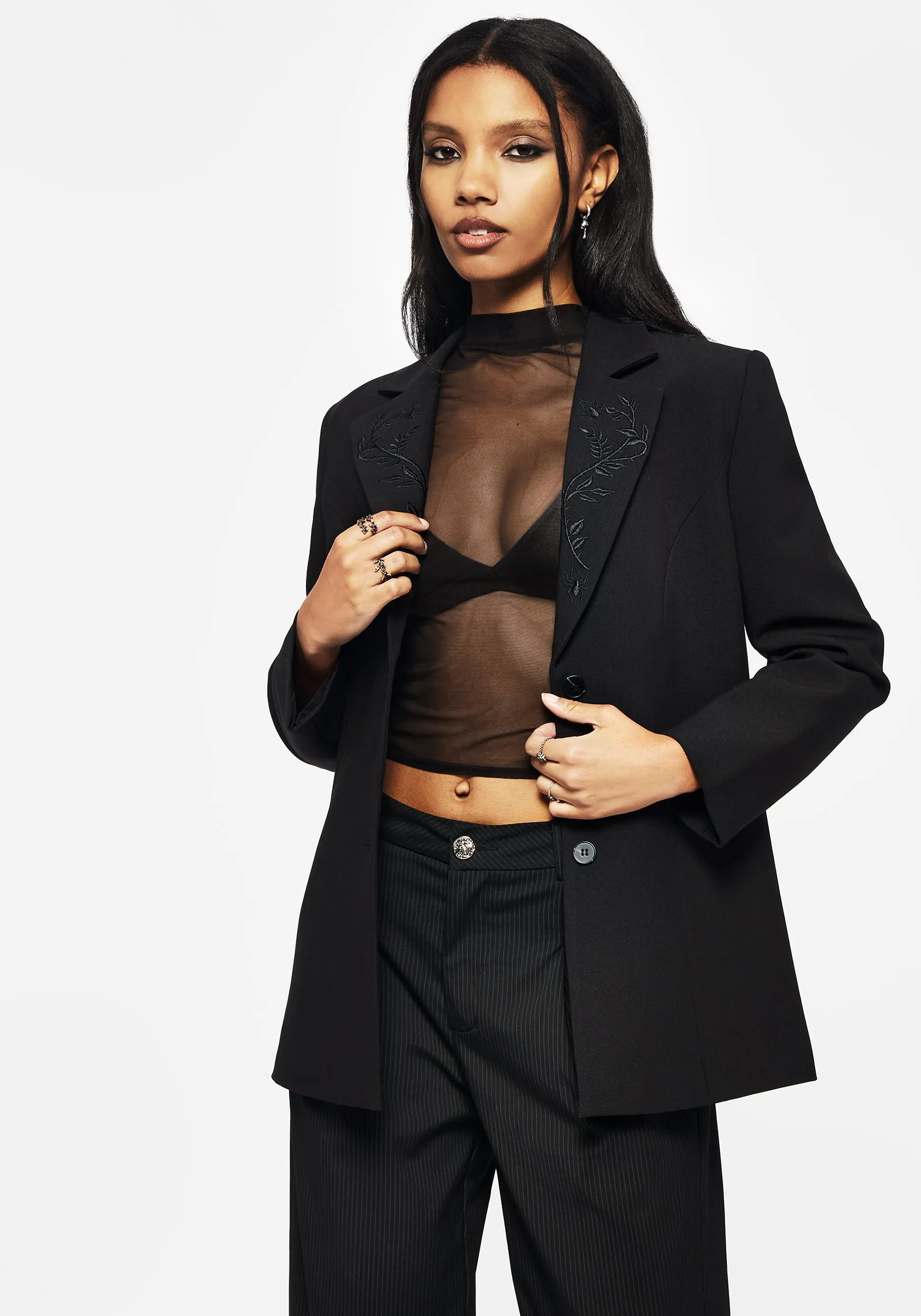 Water Repellent Zelda Pinstripe Tailored Balloon Trousers