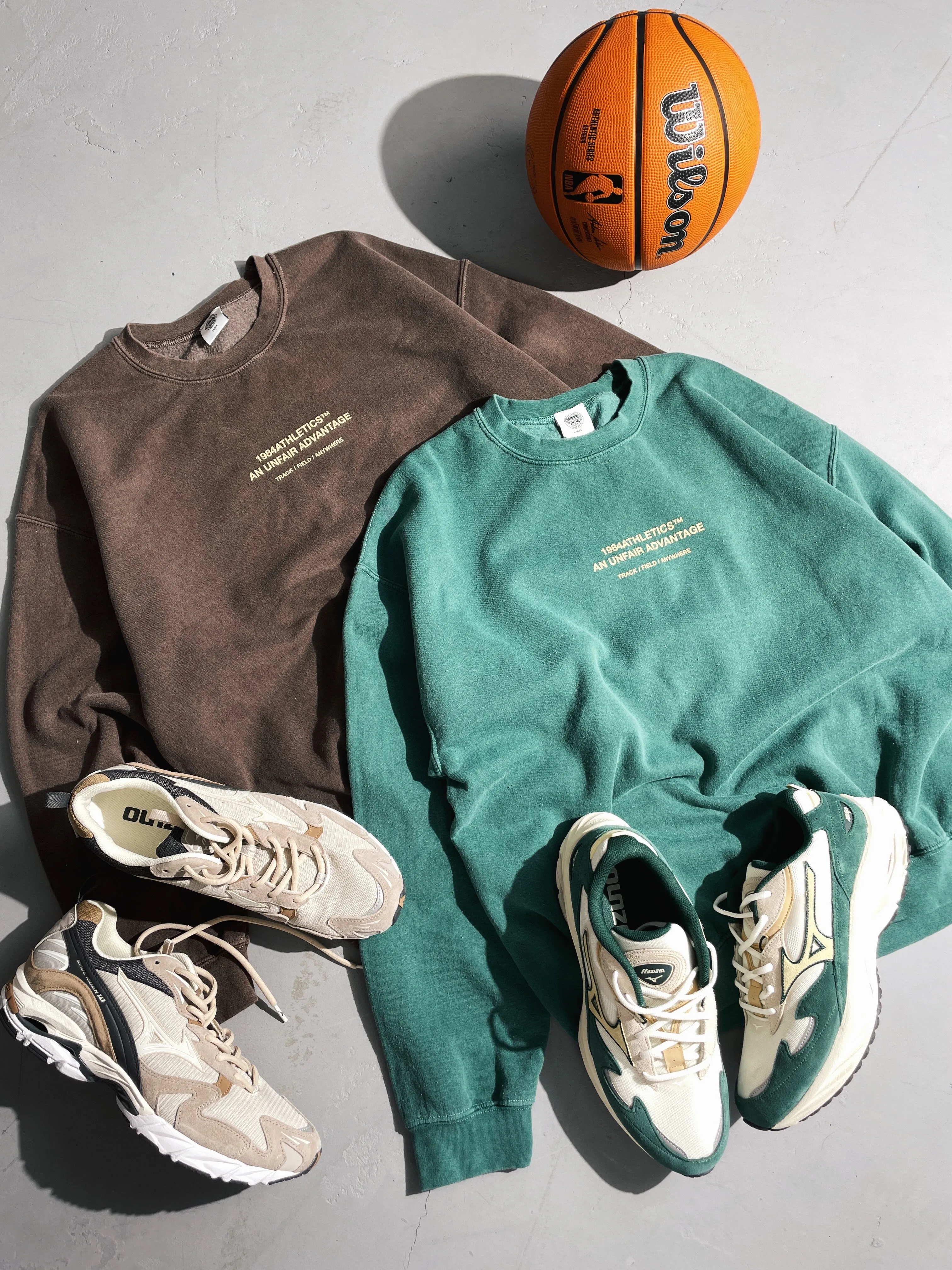 Chilly Day Knitwear Vice 84 'Athletics' Vintage Washed Sweater Twinpack - Emerald Green/Chocolate