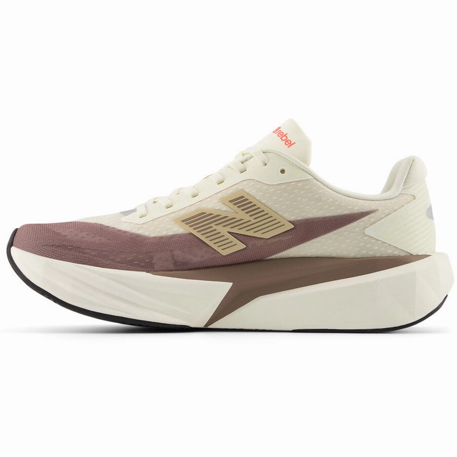 running with a phone Men's Fuelcell Rebel v5 Running Shoes Angora / Earth Shadow / Sea Salt
