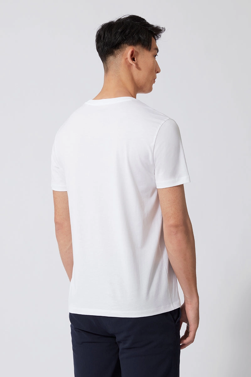 Stylish and Easygoing Effortless Comfort Wear Super Soft Crew Neck T-Shirt | White WH001Z