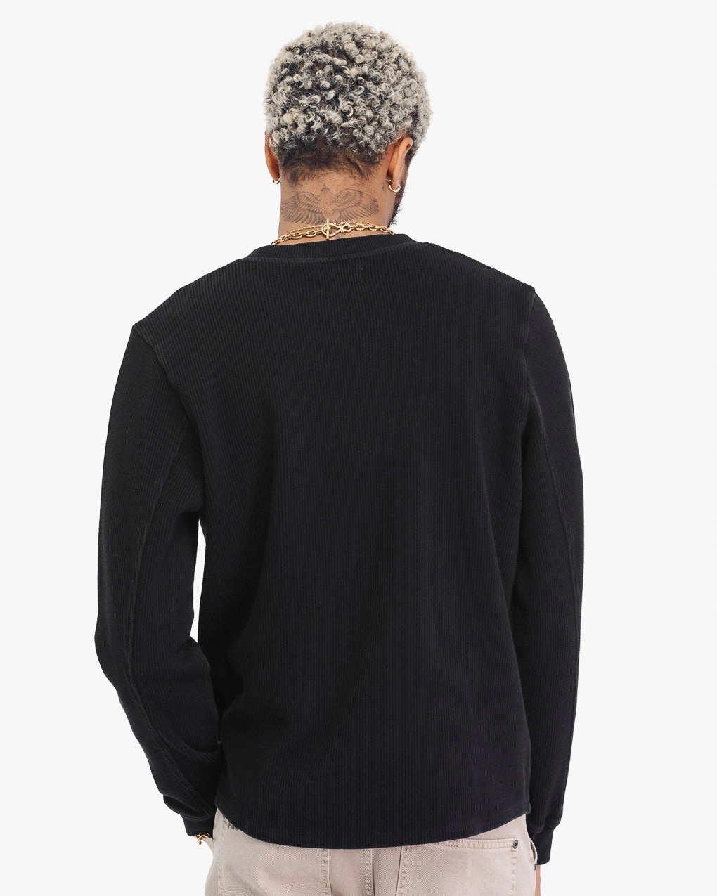 OdorResistant Crafted Ribbed Longsleeve - Washed Black