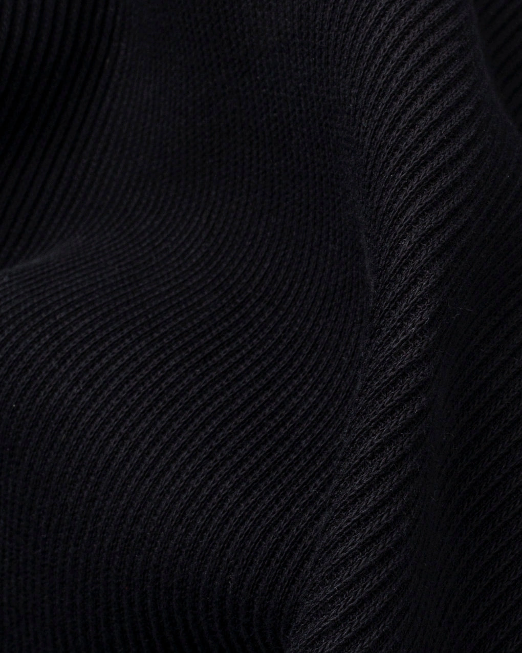 UV Protective Fabric AdvancedMoistureManagement Crafted Ribbed Longsleeve - Washed Black