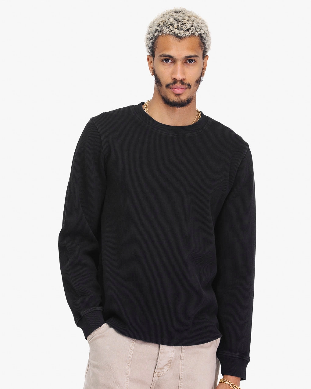 Perfect Style Eco Certified Fiber Crafted Ribbed Longsleeve - Washed Black