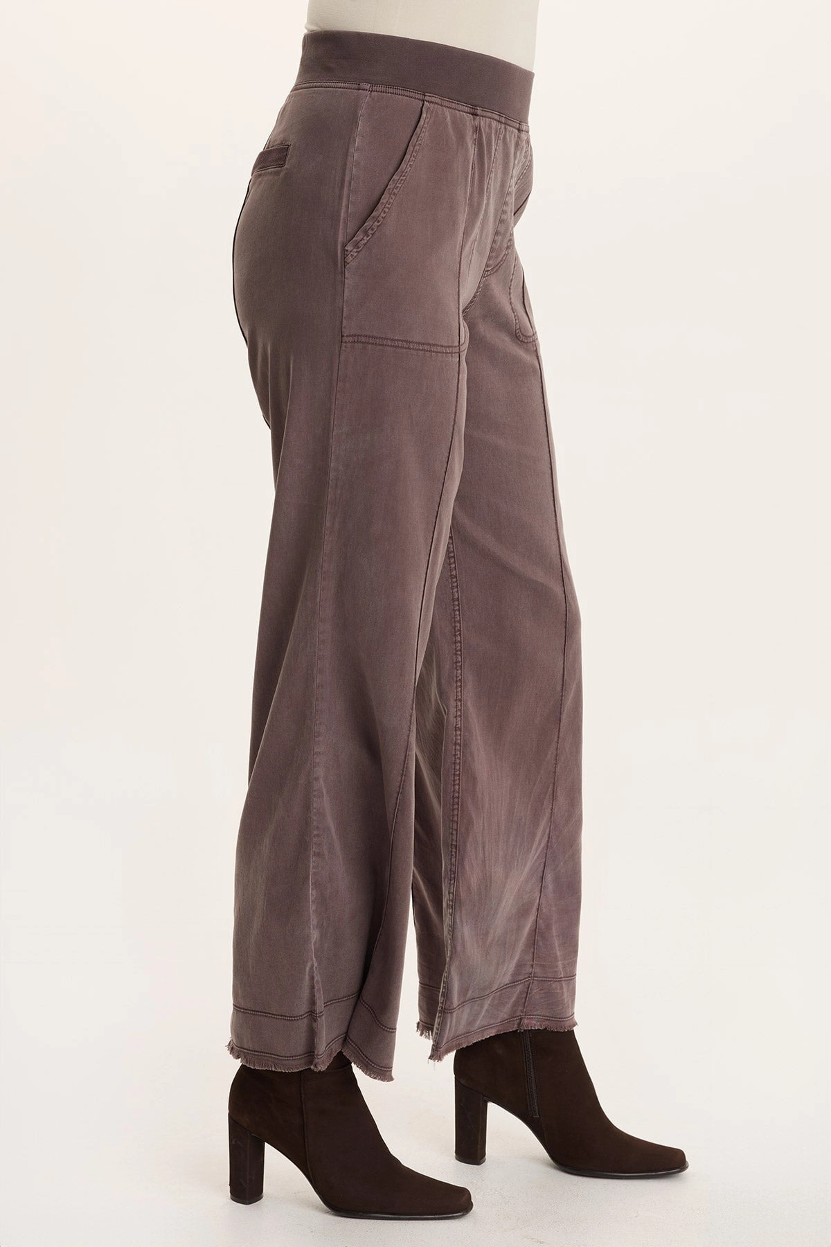Comfortable Fit Look Orn Tencel Pull-On Wide-Leg Pant