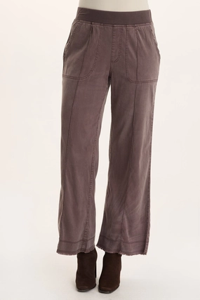 Orn Tencel Pull-On Wide-Leg Pant Sleek Comfort SmoothZipClosure