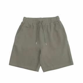 bound Pique Waffle Shorts - Sage Stretch Support sophisticated appearance