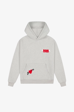 EVERYDAY LOVE HOODIE | Grey Cropped Style
