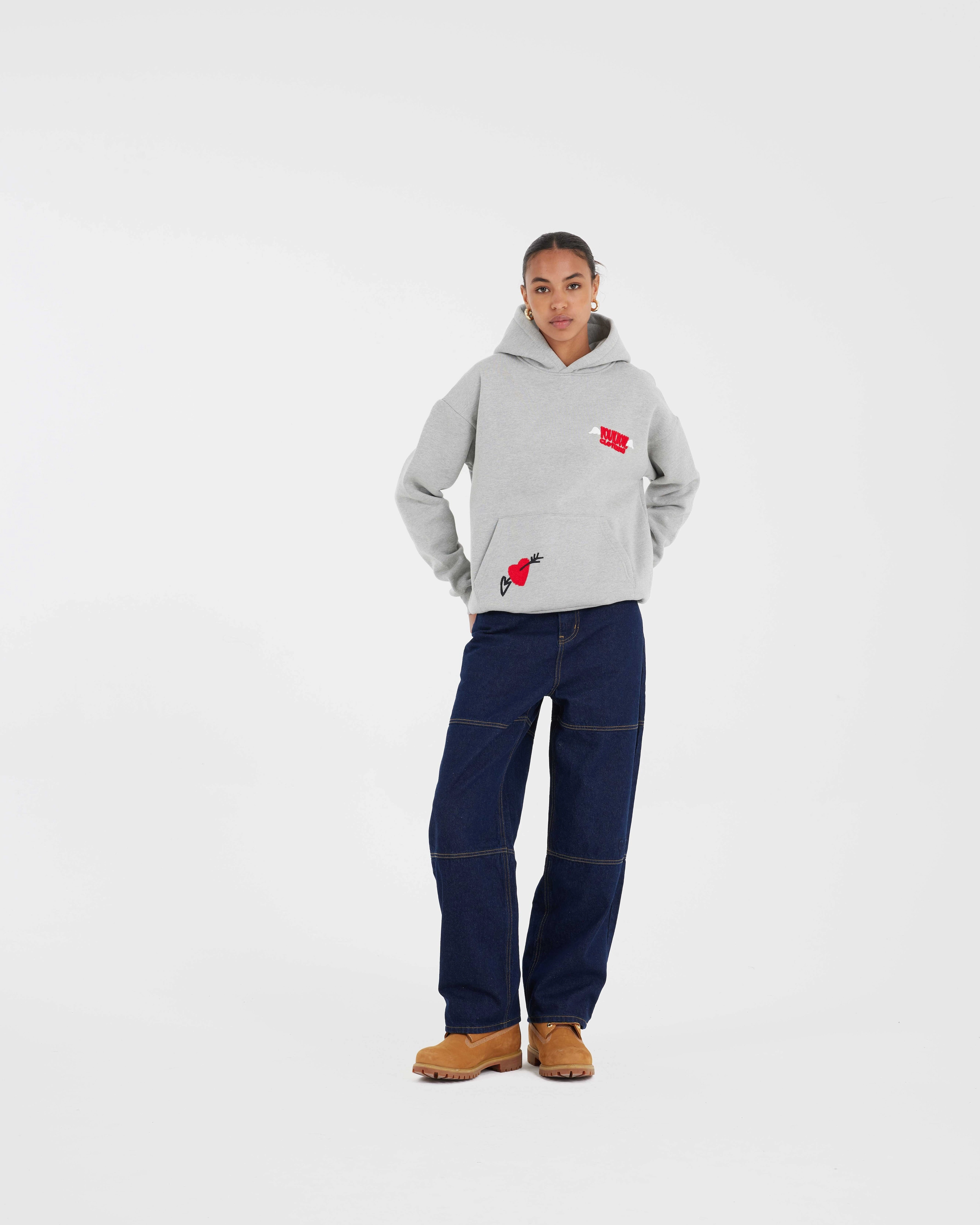 EVERYDAY LOVE HOODIE | Grey Shark like