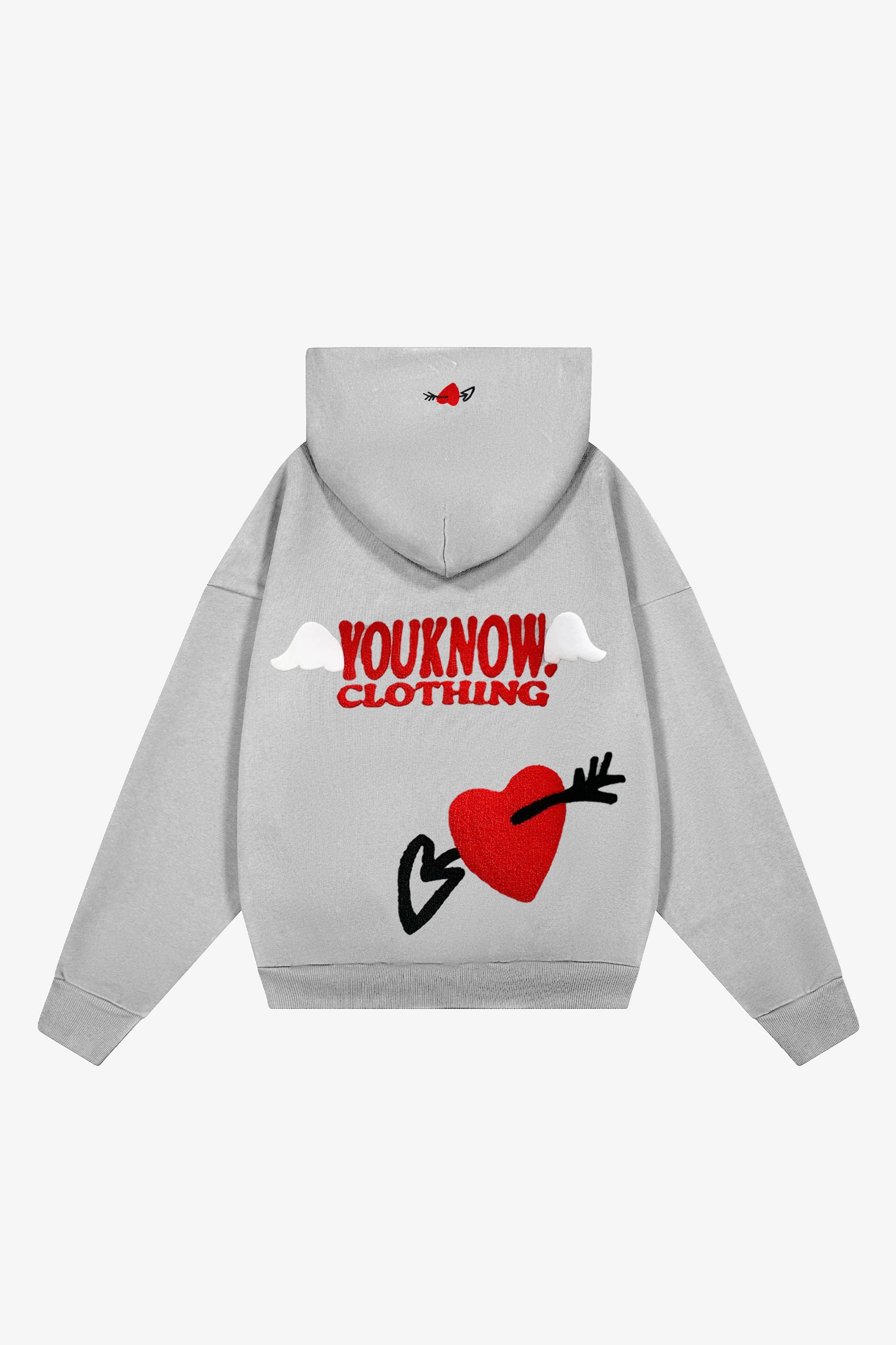 EVERYDAY LOVE HOODIE | Grey No Snag Zipper Sport Night