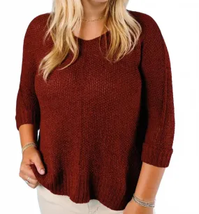 Knit Look Odor Resistant Finish My Girl Sweater In Wine