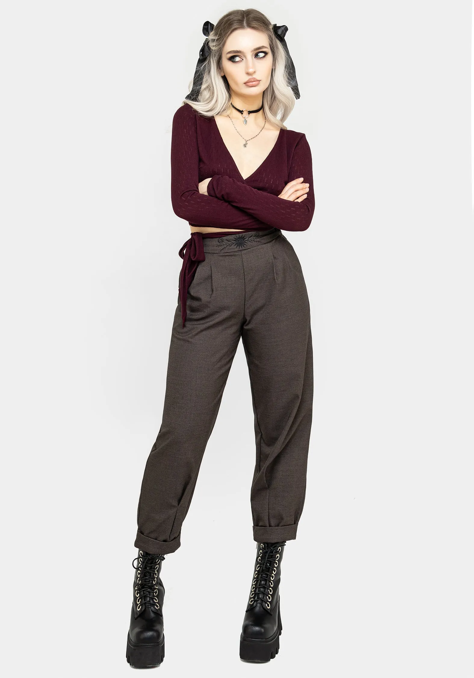 Mystic Embroidered Balloon Trousers Perfect Shape Windproof Membrane