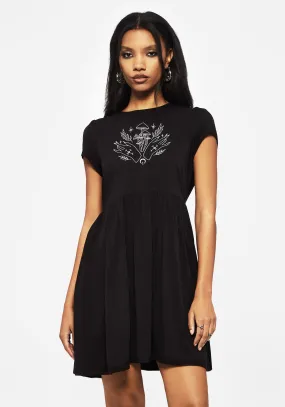 Air Beauty Modern Style Mystify Embroidered Skater Mini Dress