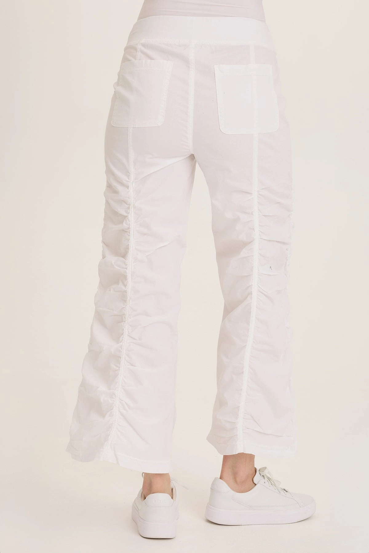 WrinkleFreeFabric Naola Stretch Poplin Ruched Flare Gaucho