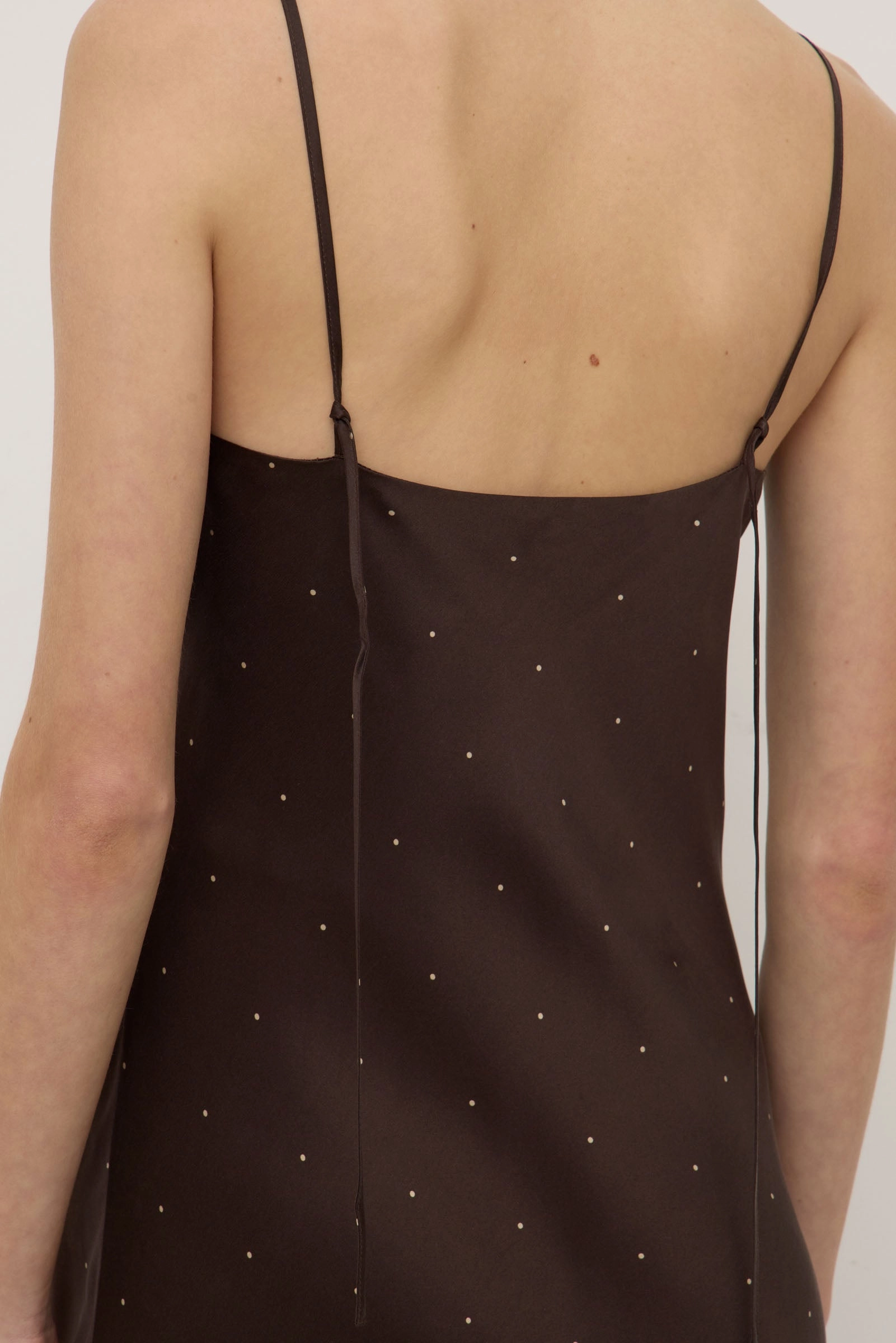 Pippa Dot Silk Slip Dress Event Glow All-day Comfort