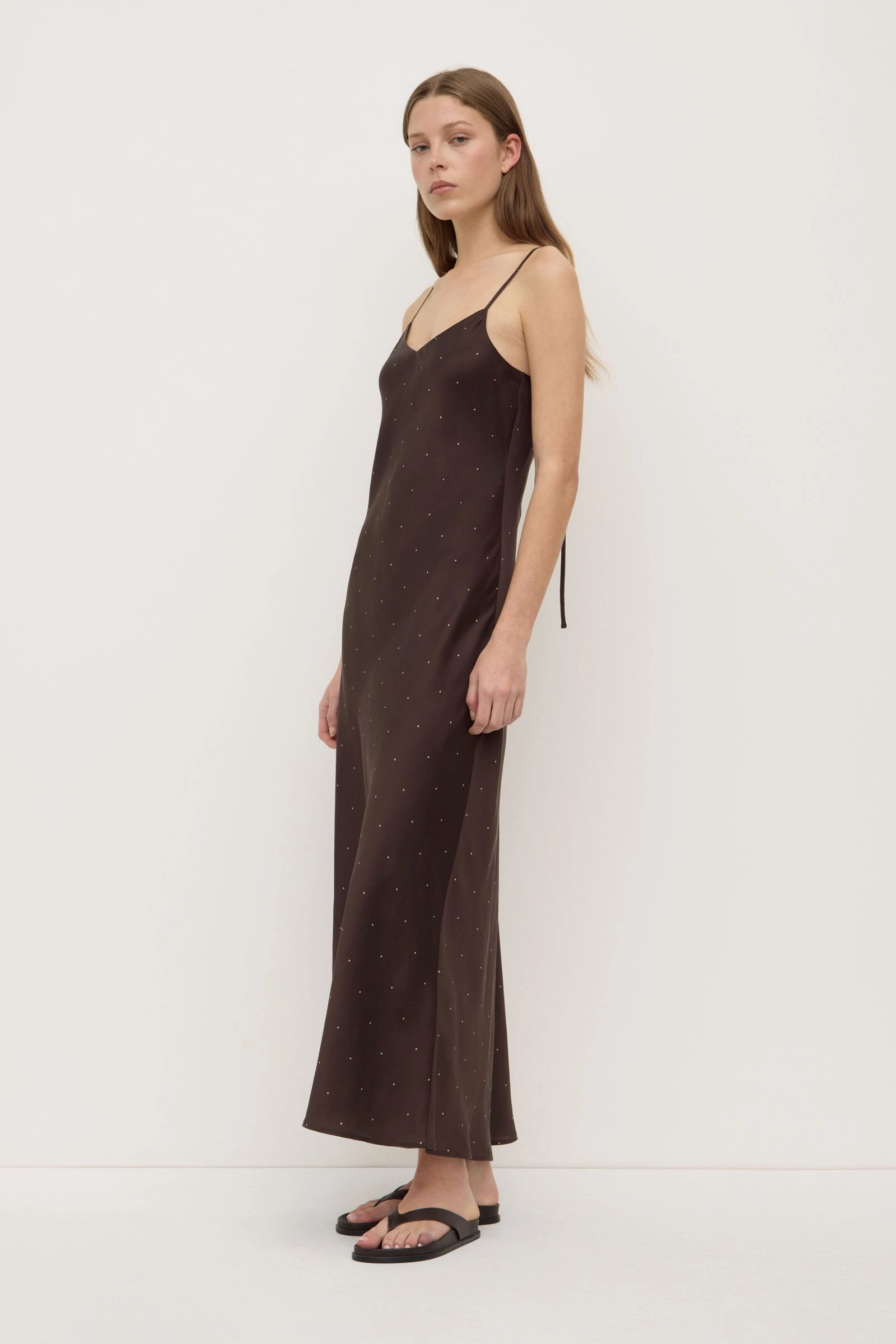 Lightweight Wear Pippa Dot Silk Slip Dress