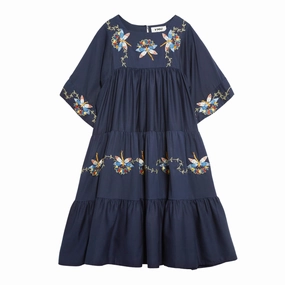 Navy Petite Paloma Dress Fast Chic Refined fit