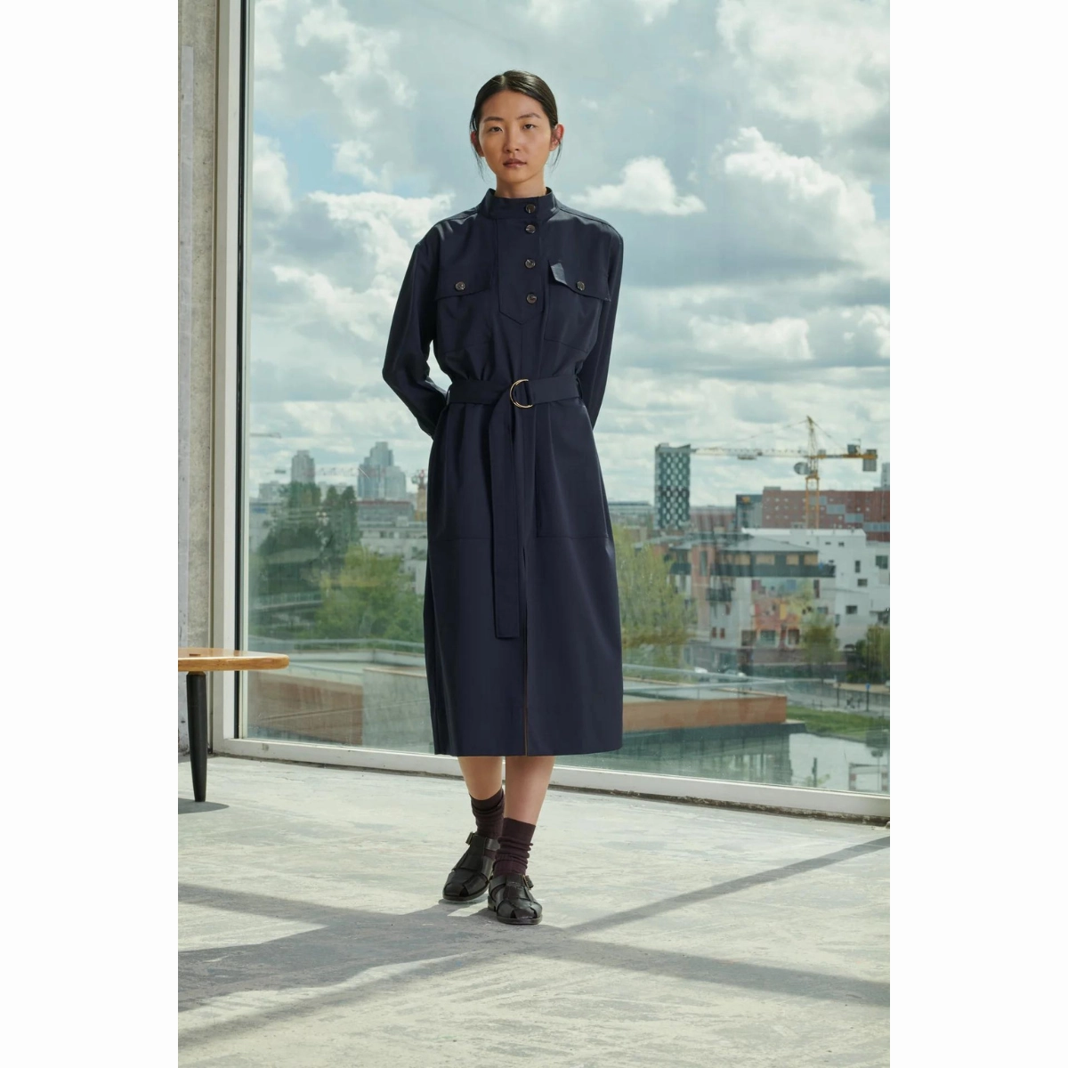 Navy Villamar Dress Profile Enhancer