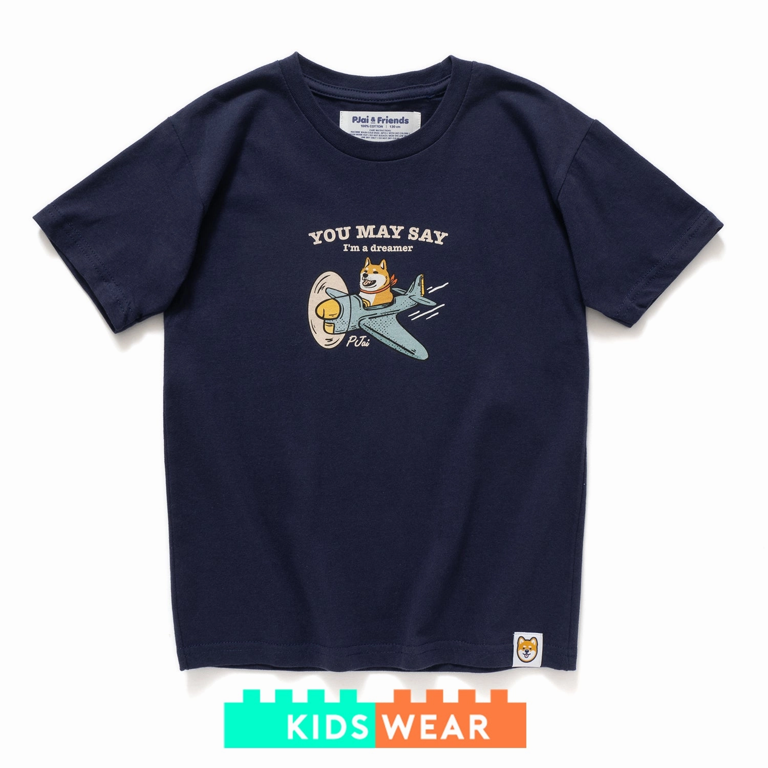 Comfy Layering Street Style Trend (ZT664) Kids Vintage Pilot Graphic Tee