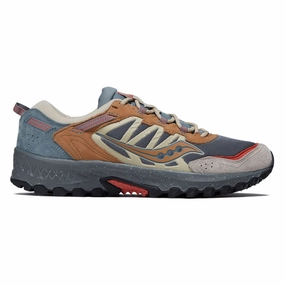 Saucony Grid Peak Shoes - Grey/Sand Hyper Breathable Knit Foot Health