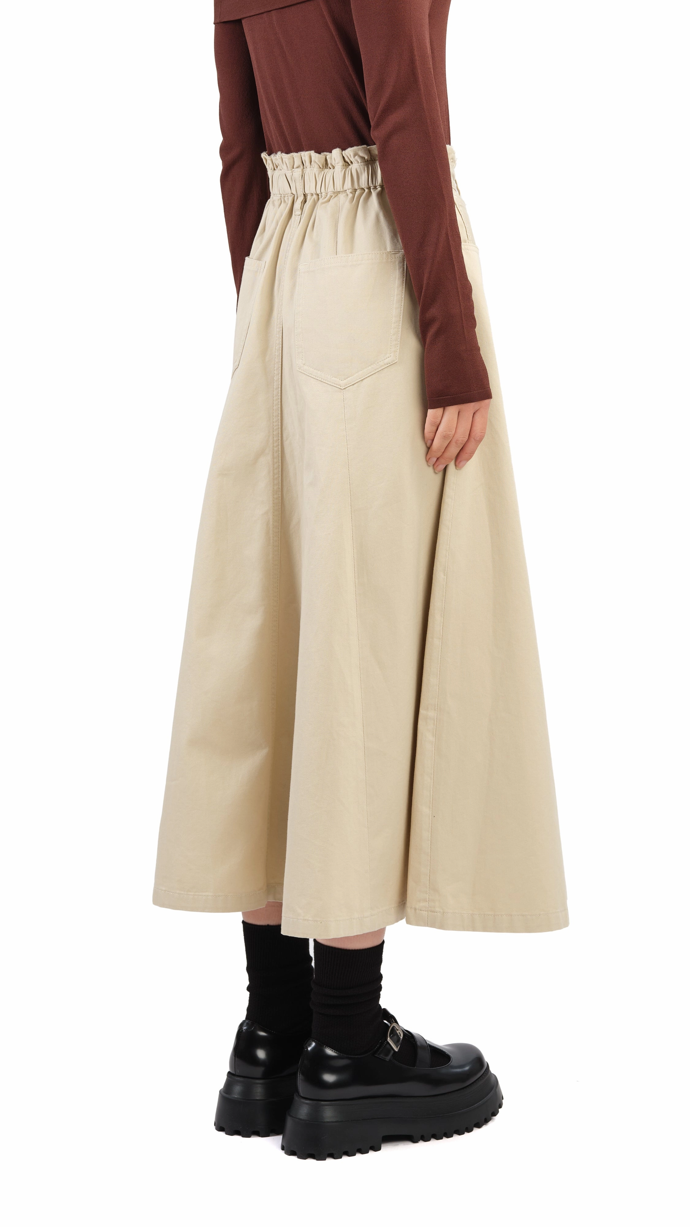 Ruffles Trim Skirt Travel Friendly