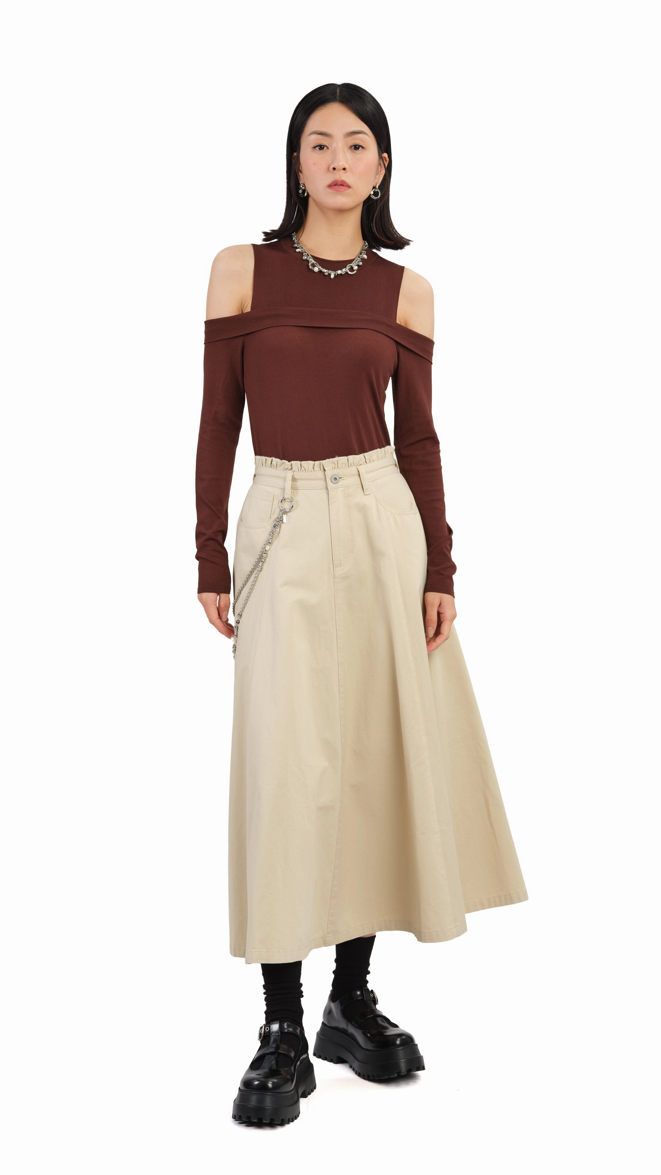 Ruffles Trim Skirt Gentle Vibe