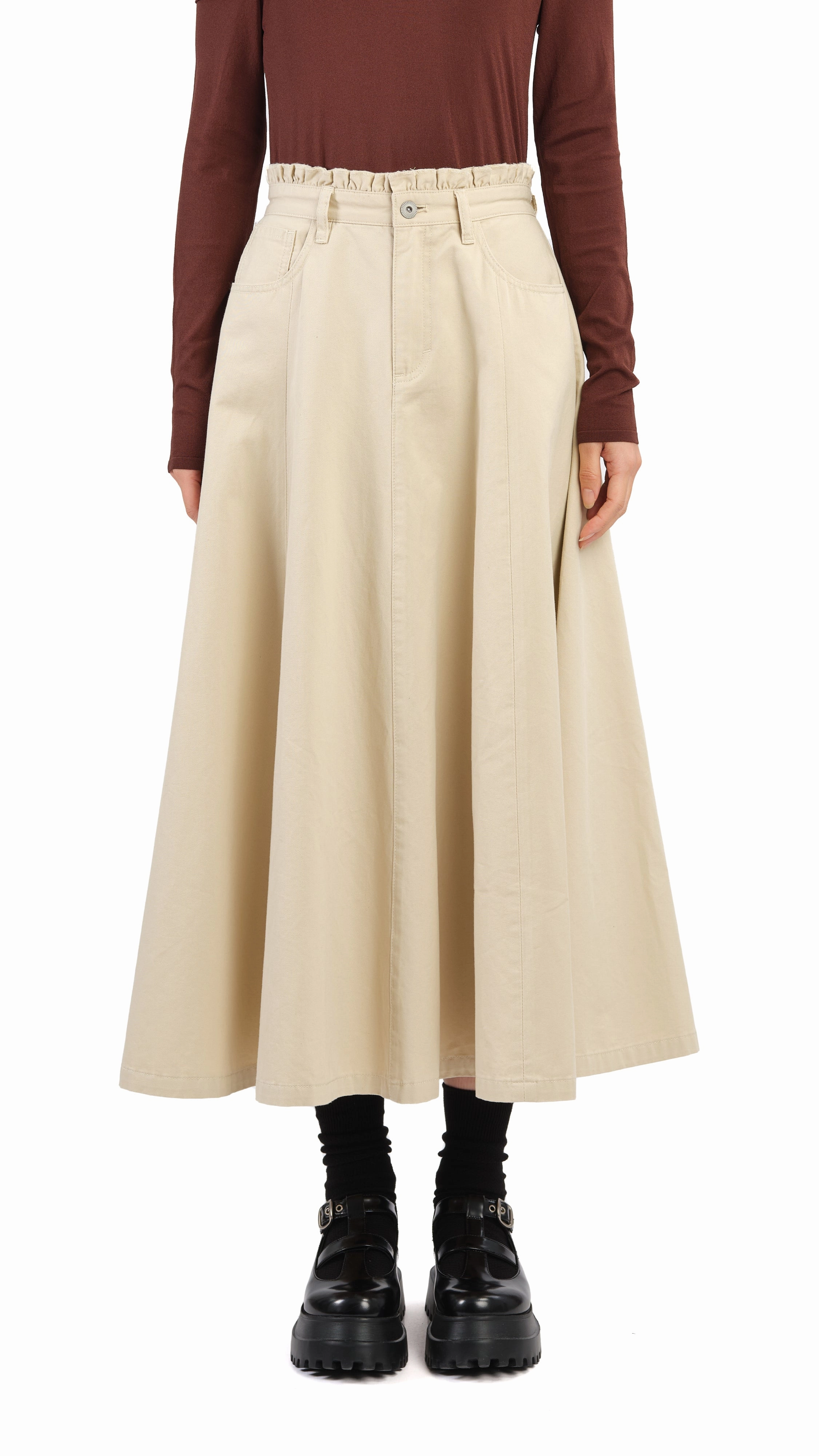 Ruffles Trim Skirt Fit Choice