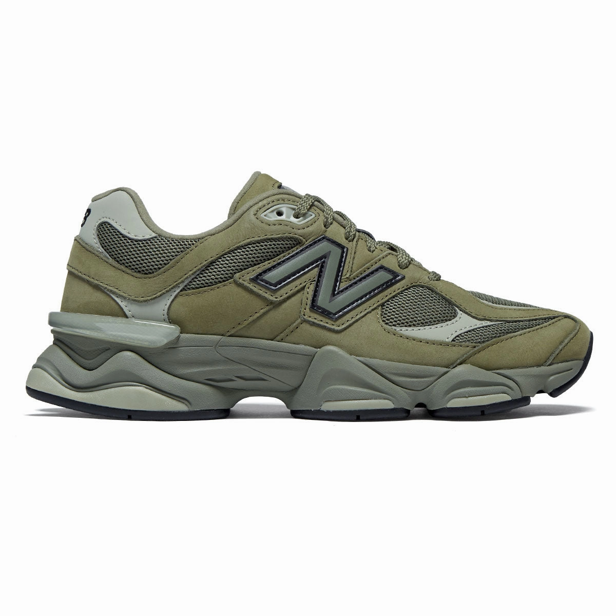 New Balance 9060 Shoes - Dark Olivine Cool Design Layered Support