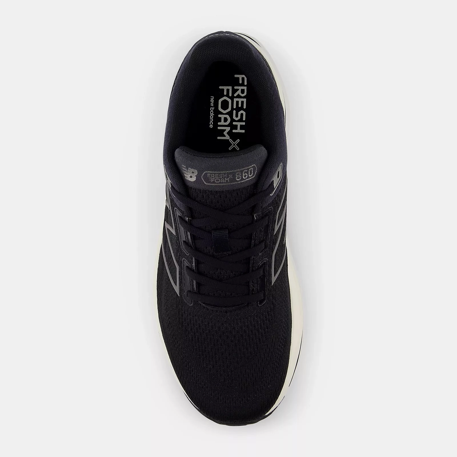 New Balance Men's 860v14 Wide Fit Running Shoes Black / Phantom / Sea Salt Tear Resistant Layer Shock Absorbing Technology