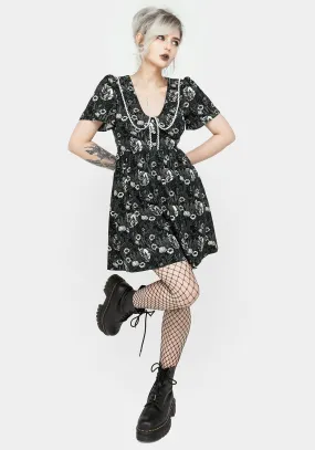 Boxy-Style Nightbloom Collared Mini Dress