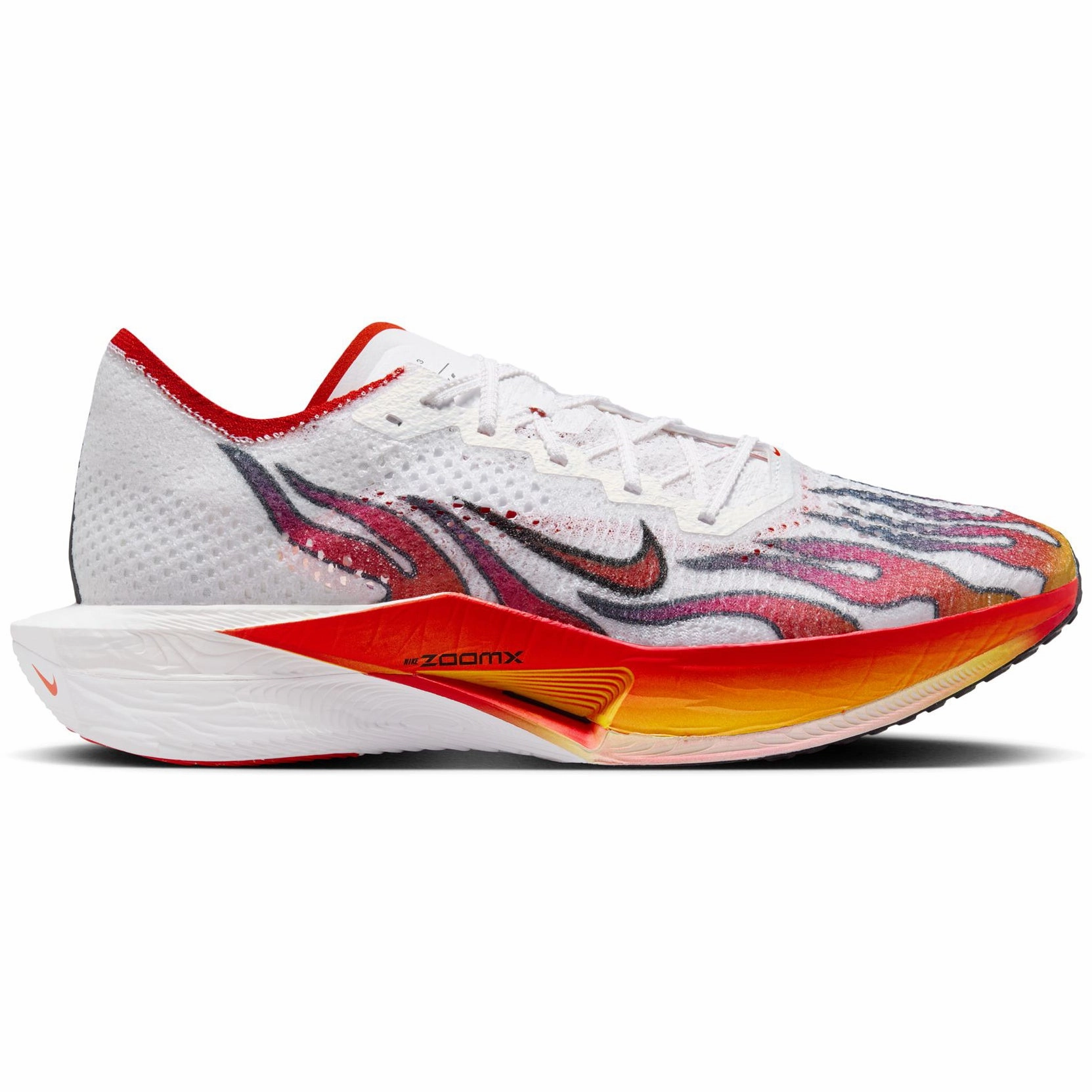 Balanced Support Nike Men's Vaporfly 3 Ekiden Running Shoes White / Habanero Red / Black / University Red