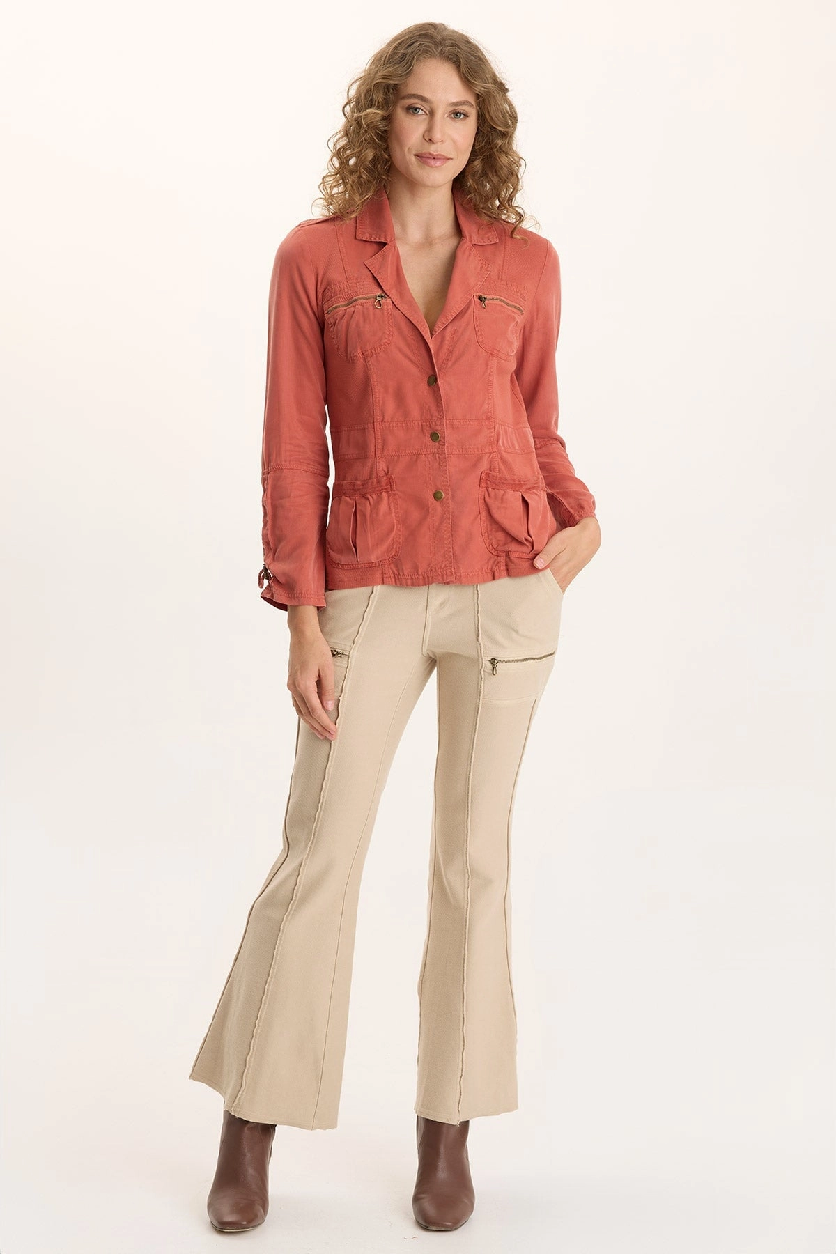 Ninian Twill Knit Zipper Pocket Flared Pant Cold Weather Gear